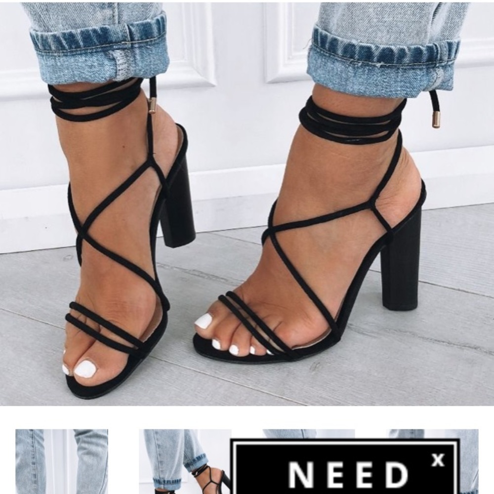 NUDE WHITEFOX BOUTIQUE SUEDE HEELS